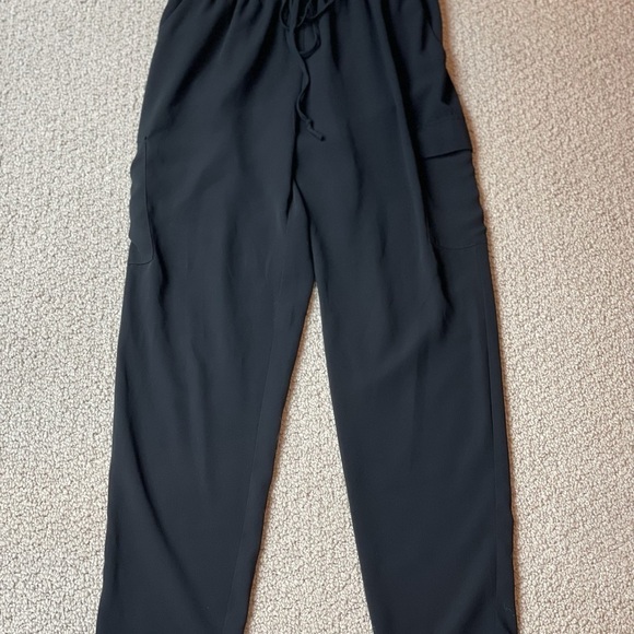 Lush cargo black pull on casual high waist tapered leg pants, sz S, EUC - Picture 6 of 7